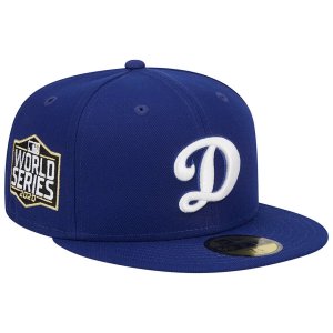 Мужская кепка New Era Royal Los Angeles Dodgers с альтернативным логотипом команды World Series 2020, цвет 59FIFTY, облегающая шляпа