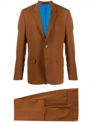 Костюм с однобортным пиджаком PAUL SMITH. Цвет: коричневый