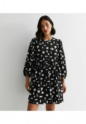 Платье из джерси Abstract Crinkle , цвет black pattern New Look