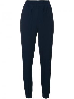 Спортивные брюки узкого кроя с полосками по бокам Zoe Karssen. Цвет: синий