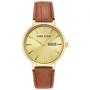 Наручные часы Leather, золотой ANNE KLEIN. Цвет: золотистый