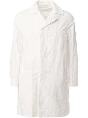 Однобортное пальто Dr. Franken. Цвет: белый