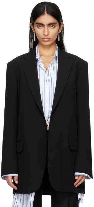 Черный пиджак с открытым передом Dries Van Noten