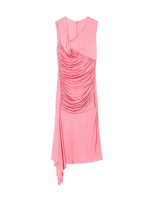 Асимметричное трикотажное платье с драпировкой , цвет flamingo Givenchy
