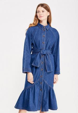 Платье джинсовое Vika Smolyanitskaya. Цвет: синий