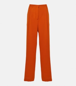 Прямые брюки из крепа с высокой посадкой , оранжевый Dries Van Noten