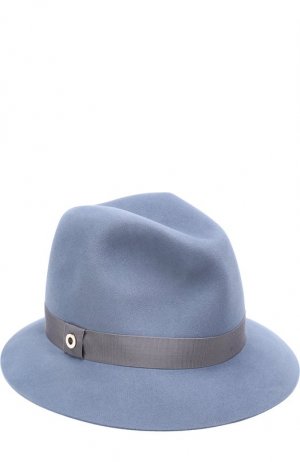Фетровая шляпа Ingrid с лентой Loro Piana. Цвет: синий