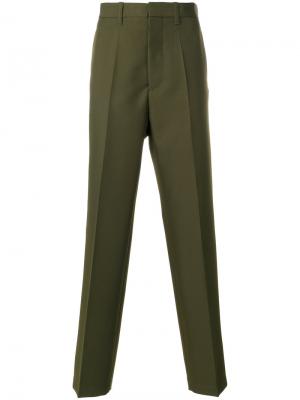 Классические брюки Marni. Цвет: зеленый