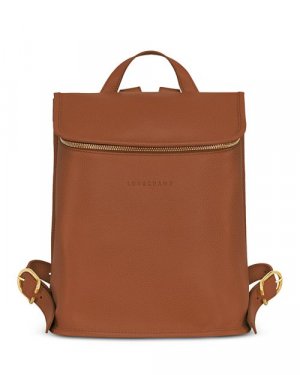 Ле Фулон&;eacute; Кожаный рюкзак с молнией сверху , цвет Brown Longchamp