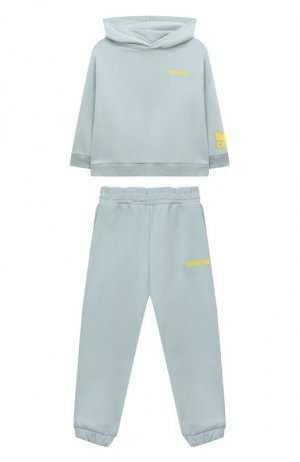 Комплект из худи и брюк Serena Sasha Kim. Цвет: голубой
