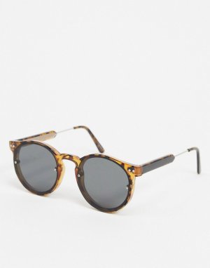 Коричневые круглые солнцезащитные очки с черепаховой отделкой Post Punk-Коричневый Spitfire