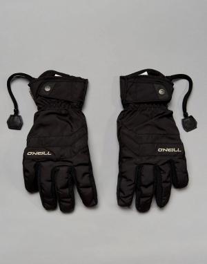 Черные горнолыжные перчатки с флисовой подкладкой ONeill Freestyle O'Neill. Цвет: черный
