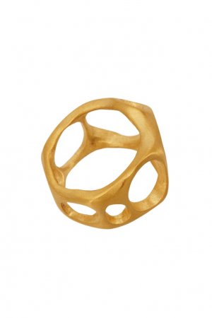 Широкое позолоченное кольцо Forge Joid'art Barcelona. Цвет: золотой
