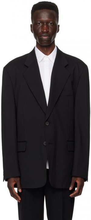 Черный пиджак с двумя пуговицами Wooyoungmi