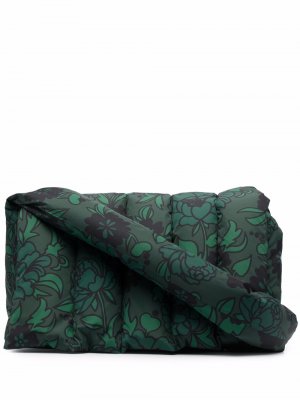 Дутая сумка на плечо с цветочным принтом Christian Wijnants. Цвет: зеленый
