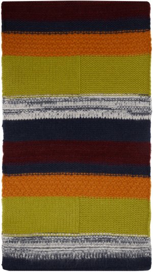 Разноцветный шарф со вставками The Elder Statesman