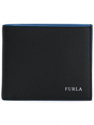 Бумажник с бляшкой логотипом Furla. Цвет: чёрный