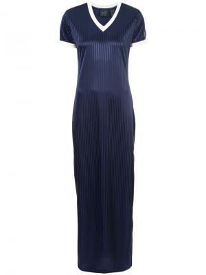 Длинное платье с V-образным вырезом Fenty X Puma. Цвет: синий