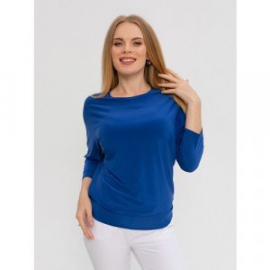 Блуза, размер 50, синий Текстиль Хаус. Цвет: синий