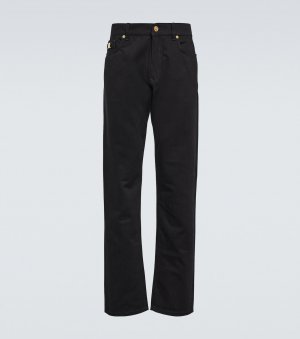 Украшенные прямые джинсы средней посадки , черный Versace