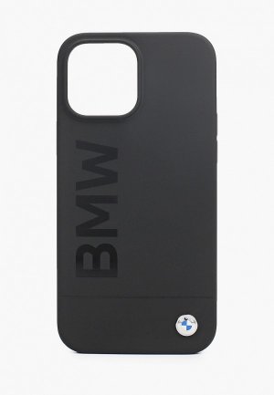 Чехол для iPhone BMW 13 Pro Max, Signature Liquid silicone Laser logo Hard Black. Цвет: черный