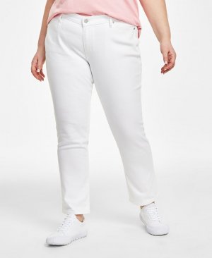 Модные классические прямые джинсы больших размеров Levi's, белый Levi's