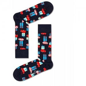 Носки , размер 25, синий, мультиколор Happy Socks. Цвет: синий