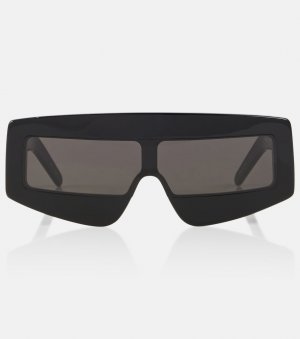 Солнцезащитные очки phleg с плоскими бровями , черный Rick Owens