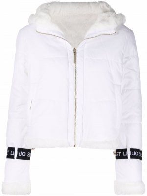 Двусторонняя куртка с логотипом LIU JO. Цвет: белый
