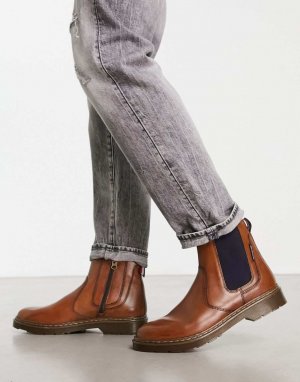 Светло-коричневые кожаные массивные ботинки челси Ben Sherman