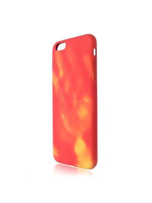 Пластиковая накладка SOFT-TOUCH Termo (меняет цвет от тепла) для Iphone 6P/6SP Rosco. Цвет: красный, желтый