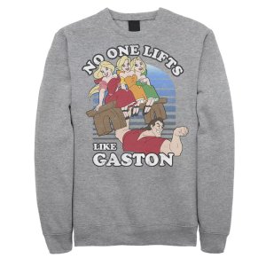 Мужской флисовый пуловер с рисунком Beauty And Beast в стиле Gaston Disney