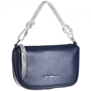 Сумка синяя / женская саквояж маленькая с широким ремнем сумки через плечо женские Anna Fashion. Цвет: синий