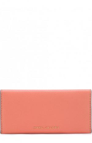 Кожаное портмоне с отделениями для кредитных карт Marc Jacobs. Цвет: коралловый