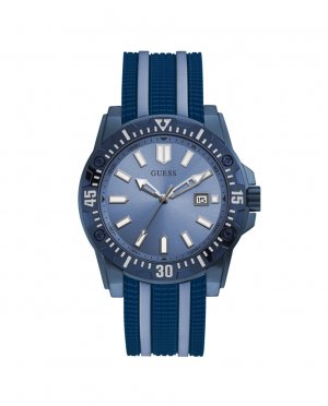 Мужские часы Skipper GW0055G2 из силикона и синим ремешком , синий Guess