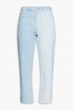 Укороченные джинсы прямого кроя с низкой посадкой и выцветшим эффектом , легкий деним Frame