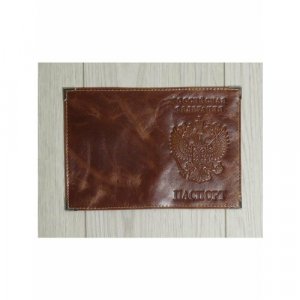 Обложка для паспорта , красный, коричневый BAREZ. Цвет: красный