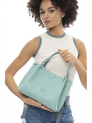Женская сумка через плечо с принтом под кожу BENETTON, вода зеленая Benetton
