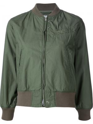 Cropped bomber jacket Engineered Garments. Цвет: зелёный