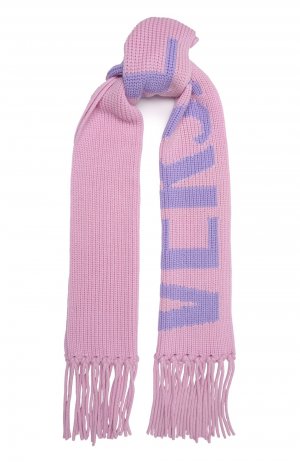 Шерстяной шарф Versace. Цвет: розовый