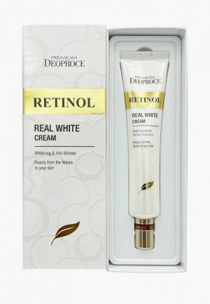 Крем для кожи вокруг глаз Deoproce Premium Retinol Real White Cream с ретинолом век и носогубных складок, 40 мл. Цвет: белый