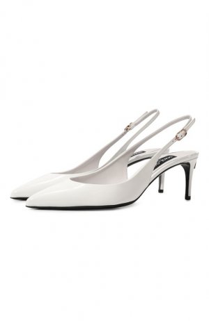 Кожаные туфли Cardinale Dolce & Gabbana. Цвет: белый