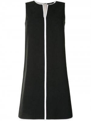 Платье мини с контрастной окантовкой Paule Ka. Цвет: черный
