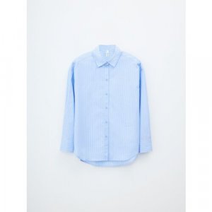 Рубашка , размер 134, синий Sela. Цвет: синий
