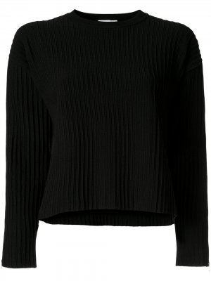Трикотажный свитер в рубчик Casasola. Цвет: черный