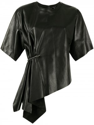 Блузка асимметричного кроя со сборками Barbara Bui. Цвет: черный