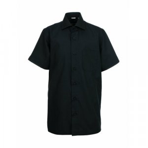 Школьная рубашка , размер 128-134, черный Tsarevich. Цвет: черный