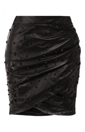 Кожаная юбка Philipp Plein. Цвет: чёрный