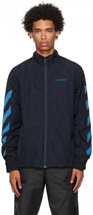 Темно-синяя спортивная куртка Diag Off-White