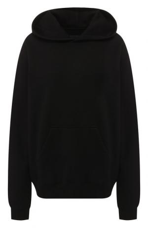 Хлопковый пуловер с капюшоном RTA. Цвет: черный